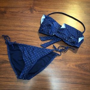 Navy Polka Dot Bikini